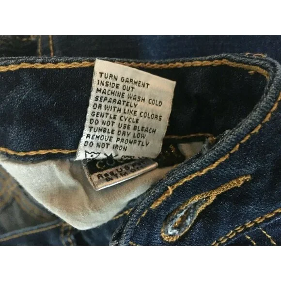 Coogi Capris Jeans Junior Size 11 12 American Flag Pockets - Picture 7 of 12